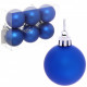 Набор шаров 6 шт. 4см.матовый, синий 183-840